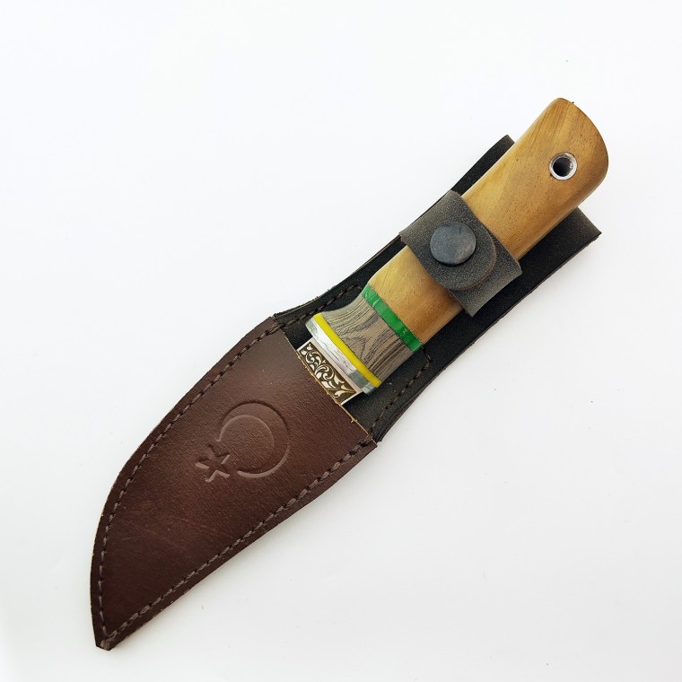 Gravürlü Ceviz Saplı 4116 Çelik Av & Outdoor Bıçak