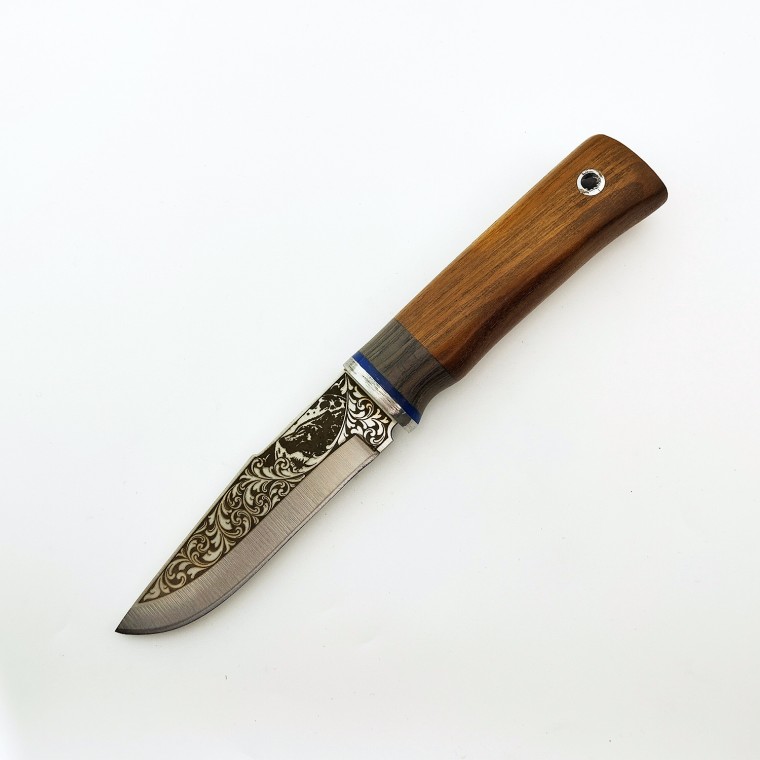 Kurt Gravürlü Ceviz Saplı 4116 Çelik Av Outdoor Bıçağı