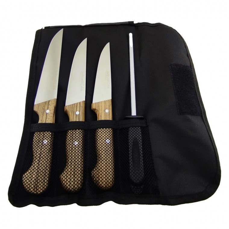 Çelebi 3’lü Mutfak Bıçak Seti (Rulo Çantalı + Başlangıç Masatı)