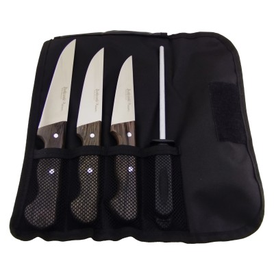 Kazancı 3’lü Mutfak Bıçak Seti (Rulo Çantalı + Başlangıç Masatı)