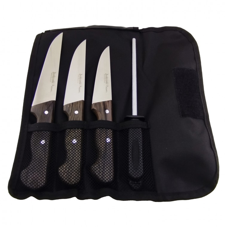 Kazancı 3’lü Mutfak Bıçak Seti (Rulo Çantalı + Başlangıç Masatı)