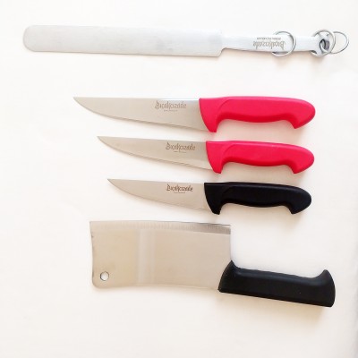Bıçakcızade Plastik Saplı Bursa Bıçak 3lü Set + Satır + Masat
