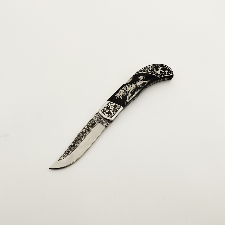 Kurt Desenli Gravürlü Çakı