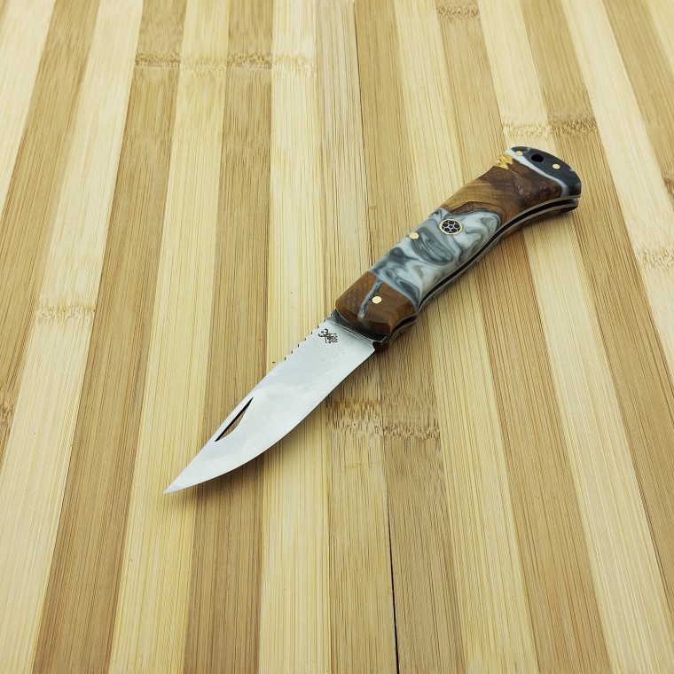 4116 Çelik Mozaik Pim Epoxy Ahşap Çakı