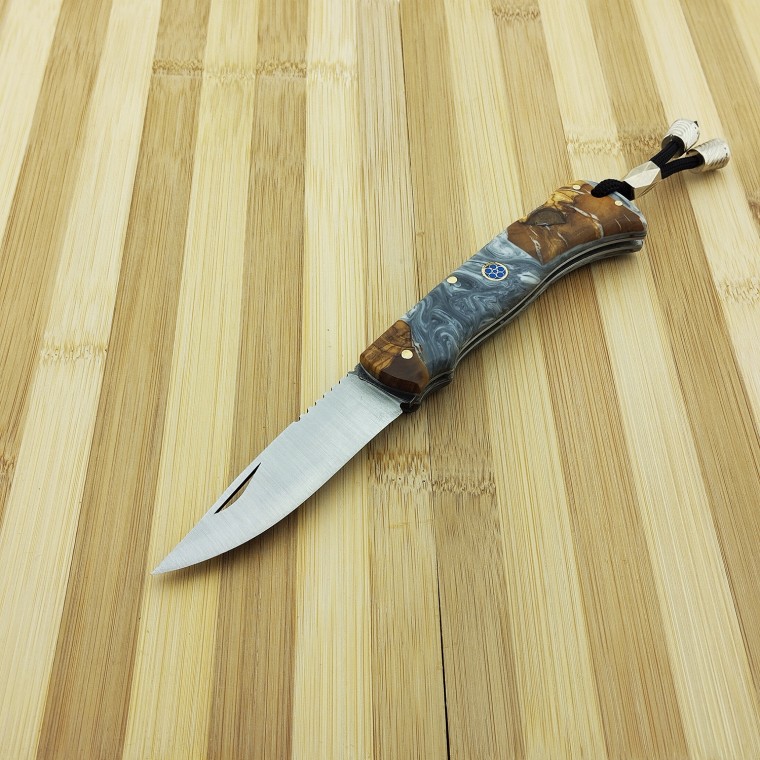 4116 Çelik Mozaik Pim Epoxy Ahşap Çakı 4116 Çelik Mozaik Pim Epoxy Ahşap Çakı