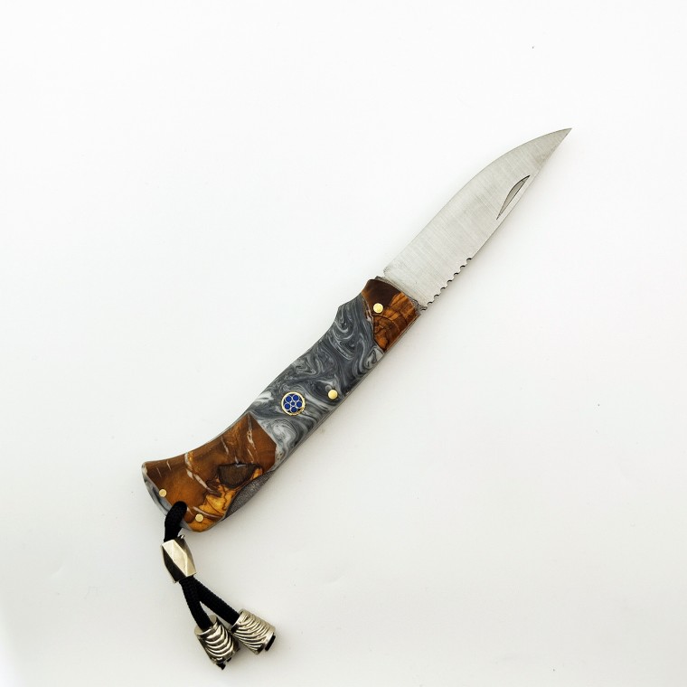 4116 Çelik Mozaik Pim Epoxy Ahşap Çakı 4116 Çelik Mozaik Pim Epoxy Ahşap Çakı