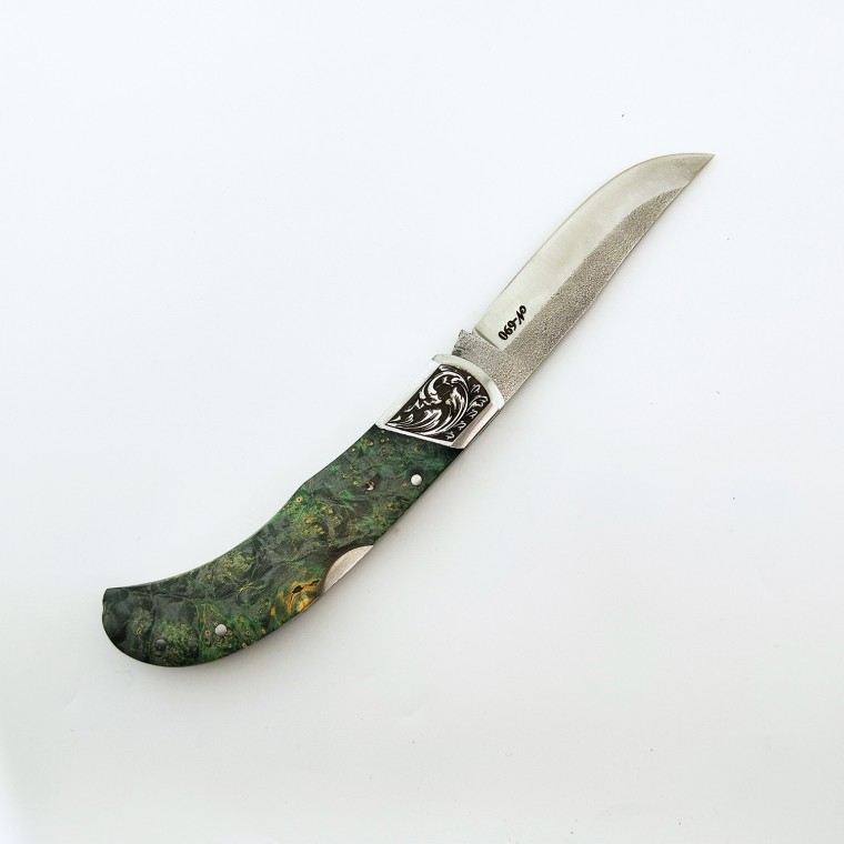 Emerald Nebula N690 Çelik Stabilize Epoxy Saplı Sırttan Kilitli Premium Çakı Emerald Nebula N690 Çelik Stabilize Epoxy Saplı Sırttan Kilitli Premium Çakı