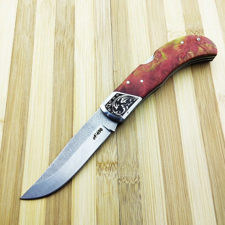 N690 Alev Desenli Epoxy Saplı Sırttan Kilitli Çakı 23 cm N690 Alev Desenli Epoxy Saplı Sırttan Kilitli Çakı 23 cm