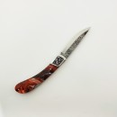 N690 Gravürlü Epoxy Saplı Sırttan Kilitli Çakı